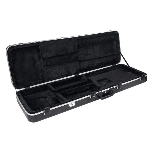 Estuche ligero Sound Town de ABS para guitarra electrica con cerradura con aprobacion TSA y interior de espuma EPS con forro de felpa (STBC-500)