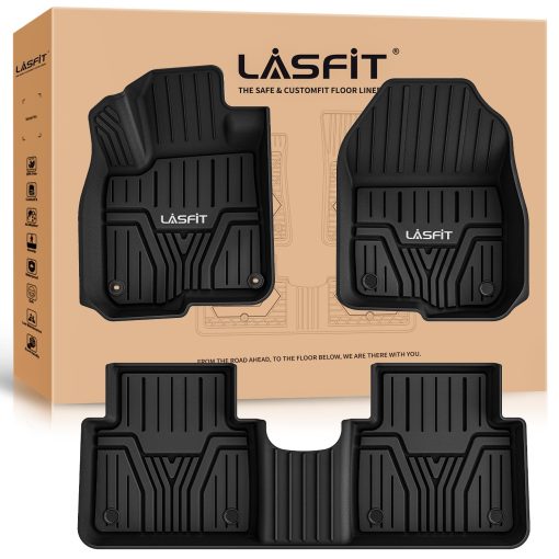 Tapetes LASFIT para Honda CR-V/CRV Modelo Hibrido 2017-2022, Proteccion Todo Clima, Revestimientos de Coche TPE, Juego de 1ra y 2da Fila
