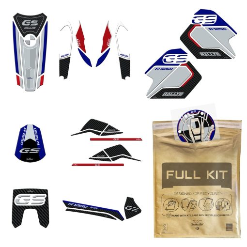 Calcomanias de Resina para Motocicleta Compatible con BMW R 1250 GS Adventure Rallye 2022. Protecciones para Motocicletas contra Impactos y Rayones. Kit Completo de Calcomanias de Resina - Hecho en Italia