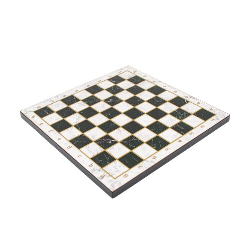 Juego de Ajedrez de Diseño de Marmol, Tablero de Ajedrez de Madera, Piezas de Ajedrez Roma de Metal, Juego de Ajedrez Clasico de Madera/Blanco, 30x30 cm - Imagen 7
