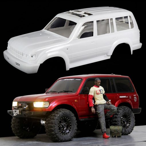 Cuerpo de Carcasa Clasica Land Cruiser LC80 de 313mm 12.3 pulgadas de distancia entre ejes para Coche RC 1/10 TRX4 SCX10 Accesorios de Actualizacion (Cuerpo Duro LC80)