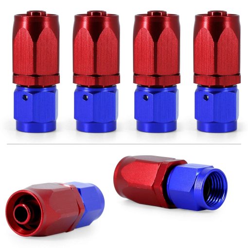 Kit de Linea de Combustible 6AN 3/8" Universal de Acero Inoxidable Trenzado en Plata de 20FT CPE Manguera de Gas Aceite Combustible con 10 Piezas de Conectores Giratorios para Manguera (Rojo y Azul) - Imagen 7