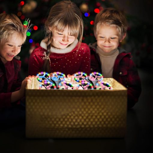 Drones para Ninos - Juguetes para Ninos y Ninas Regalos Perfectos para Navidad y Cumpleanos - Modo Dual para Tierra y Vuelo Coincide con Ruedas Luces LED con 12 Modos de Escena (Rosa Topacio y Azul Arrecife) - Imagen 6