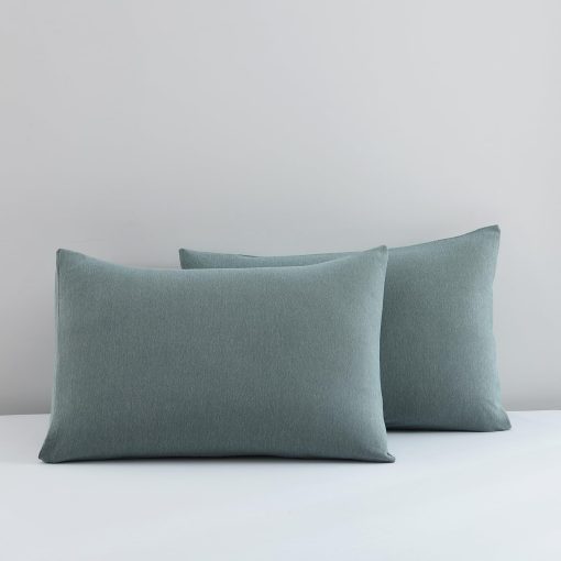 Juego de Edredon King Size de Algodon de Fibra Larga SahSahCasa - Edredon Esponjoso, Juego de Ropa de Cama de Algodon 100% para Cama King, Edredon Transpirable, Alternativa al Plumon, 104" x 90", 3 piezas, Azul Grisaceo - Imagen 7