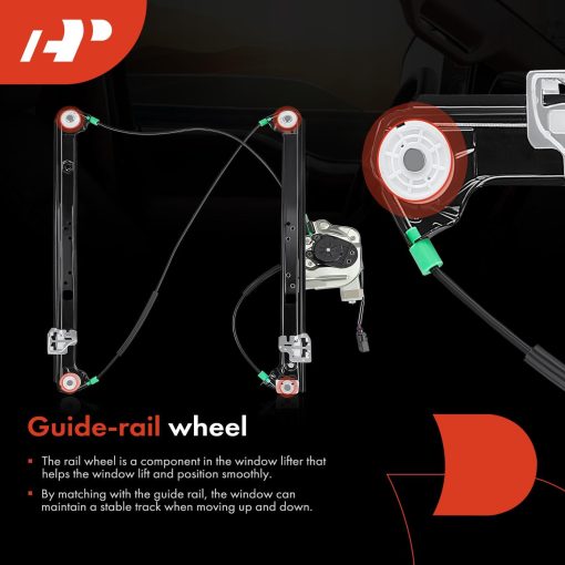 Regulador de ventanilla con motor A-Premium de repuesto para BMW E53 X 5 2000-2006 lado del pasajero delantero derecho - Imagen 6