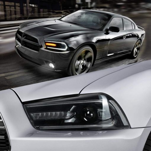Faros LED VLAND Compatibles con Dodge Charger 2011 2012 2013 2014 (No compatible con 2012 Dodge Charger SE) con Senal de Giro Secuencial de ambar, Bombillas D2H/D2S (No incluidas) para Doble Haz - Imagen 7