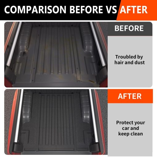 Tapete para cama de camioneta compatible con Nissan Frontier 2022-2024 de 5 pies - Tapete para carga - Reemplazo de forro para cama de camioneta - Accesorios para Nissan Frontier 2022 2023 2024 - Imagen 2