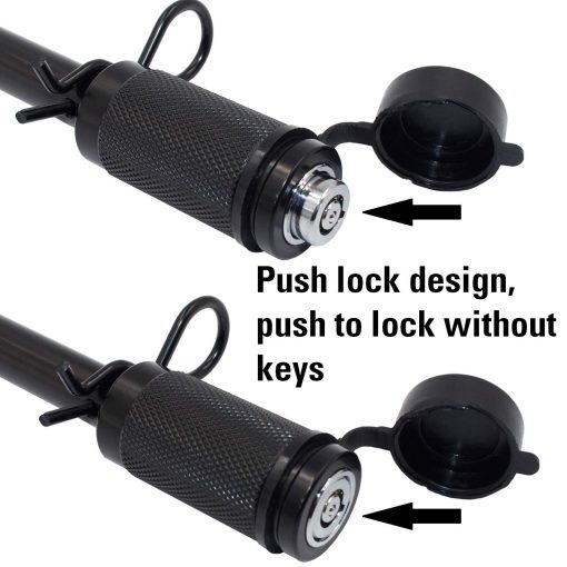 Conjunto de bloqueo de enganche de remolque con llave iguales TowWorks 79633 de 5/8" con separacion extra larga de 3-1/4", Doble seguridad Pestillo de bloqueo de enganche de remolque para enganches de Clase III IV con receptores de 2" y 2.5", Paquete de 3 - Imagen 6