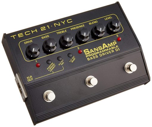 Tech 21 PBDR SansAmp Programable Bass Driver DI Bundle con Suministro de Energia y Paquete de Puas Dunlop - Imagen 2