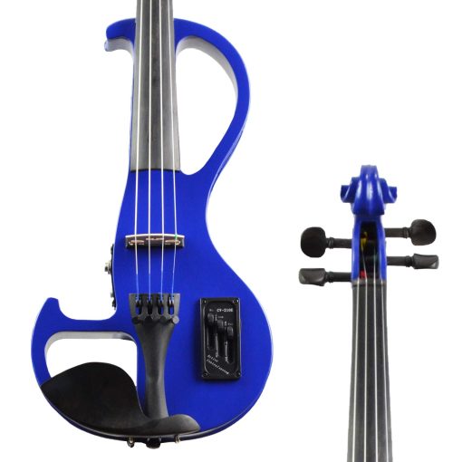 Violin Electrico Bunnel Edge 4/4 Tamano Completo (Claro) (AZUL) - Con Estuche de Transporte y Accesorios Incluidos - Conector para Auriculares - Pastilla Ceramica Piezoelectrica de Kennedy Violins - Imagen 3