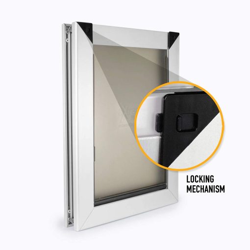 Puertas para perros de alta resistencia de doble solapa para puertas exteriores - Marco de aluminio solido con cierre magnetico en la solapa de poliuretano en todo el contorno para un sellado optimo que evita el mal tiempo - Imagen 4