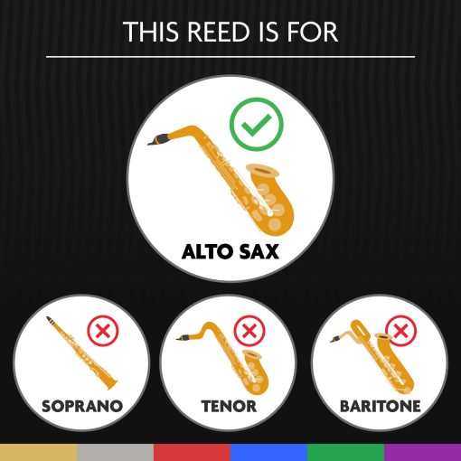 Leg?re Reeds - Cana de saxofon alto, corte frances, fuerza 3.75 (ASF3.75) - Cana de viento premium sintetica - Imagen 2