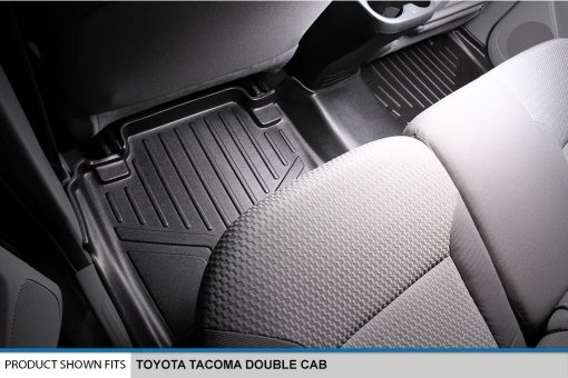 Juego de Tapetes para Piso SMARTLINER a la Medida de 2 Filas en Negro para Toyota Tacoma Double Cab 2005-2011 (Sin Manuales) - Imagen 4