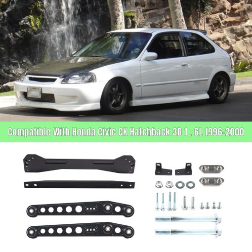 Kit de Barra de Amortiguador Inferior Trasero Poseng Compatible con Honda Civic EK 1996 1997 1998 1999 2000 - Imagen 7