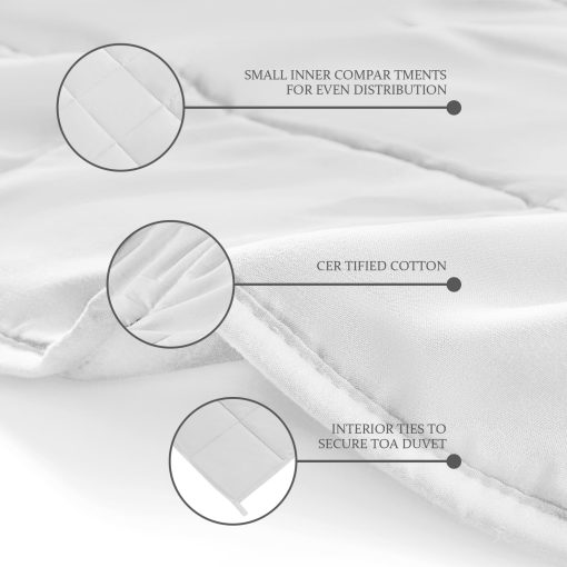 Manta Ponderada CYMULA para Adultos (20 lbs 88"x104" Tamano King) - Mantas Pesadas Transpirables y Refrescantes para Verano Invierno - Manta de Confort Ultra Microfibra Suave con Perlas de Vidrio - Regalos para Hombres/Mujeres - Imagen 4