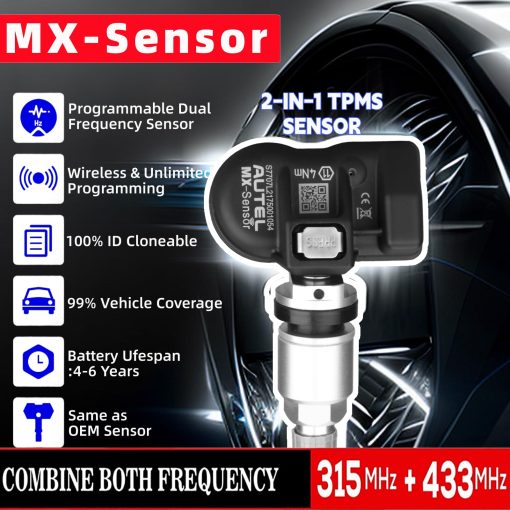 Autel MaxiTPMS MX Sensor 20pcs Dual Frequency 315/433MHz Metal Stem TPMS Sensor - Imagen 2