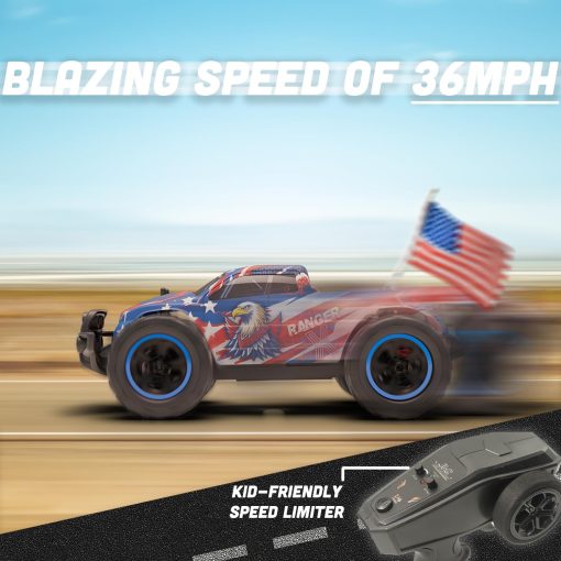 Carro de Control Remoto - Coche RC Rapido 4x4 - 36 mph Motor sin Escobillas Coche de Control Remoto para Adultos y Ninos - Todo Terreno Monstruo, Duradero, Acrobacias de Alta Velocidad con Piezas Extras - Imagen 4