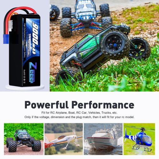 Bateria Lipo Zeee 6S 9000mAh 22.2V 100C Estuche Suave Bateria RC EC5 Con Conectores de Metal para Coche RC Camion Desierto Racer Tanque RC Pasatiempos(2 Pack) - Imagen 5