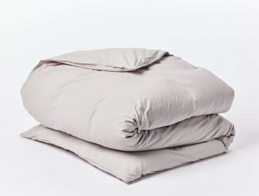 Cobertor de Edredon Organico Coyuchi Crinkled Percale, Gris Oscuro (Full/Queen)
