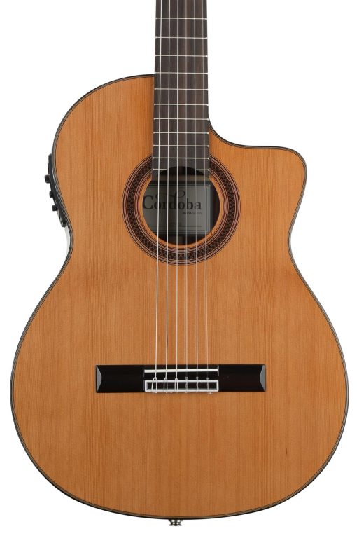 Guitarra Clasica Acustica-Electrica Cordoba C7-CE con Corte, Serie Iberia
