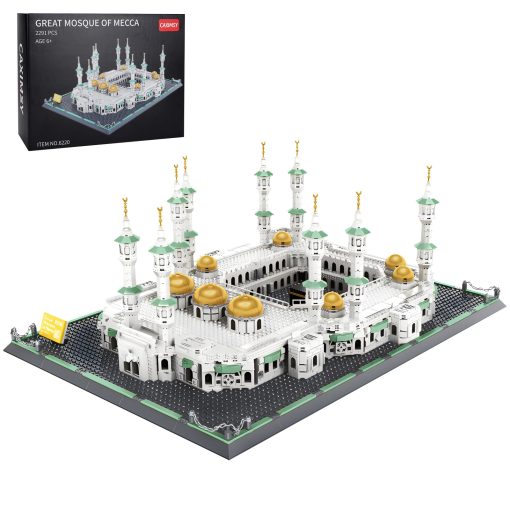 Set de bloques de construccion de la Gran Mezquita de La Meca Modelo Arquitectonico Islamico Juguetes Regalos Musulmanes Eid para Niños Adultos 2291 Piezas