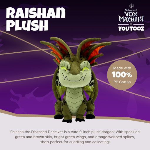 Peluche YouTooz Legend of Vox Machina Raishan de 9", Peluche de Raishan, Coleccion de Peluches de Raishan de Legend of Vox Machina Legend of Vox Machina - Imagen 5
