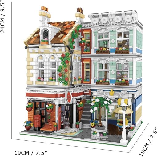Set de Bloques de Construccion de Arquitectura Yunigzmy, 3299 PCS Esquina Ladrillo Cuadrado Oficina de Correos Modelo de Arquitectura Kit de Construccion, Mini Ladrillos MOC Juguetes Educativos Regalo para Ninos y Adultos - Imagen 5