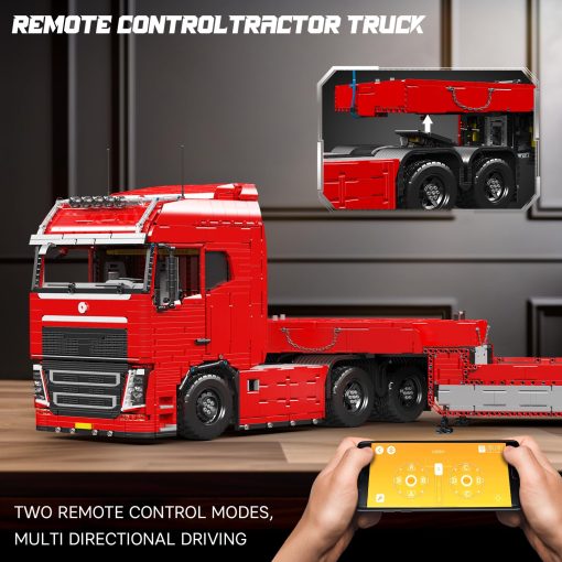 Kit de Bloques de Modelo de Camion Tractor Mould King, Set de Construccion MOC 19015 para Armar, Regalo para Niños de 14+ / Entusiastas de Colecciones para Adultos (4,608 Piezas con Motor/Control Remoto de APP) - Imagen 4