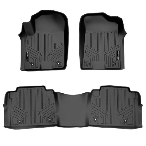 Juego de 2 tapetes para piso SMARTLINER a medida color negro compatible con Armada 2017-2018 / Infiniti QX56 2011-2013 / QX80 2014-2018