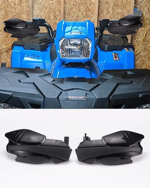 A & UTV PRO Sportsman Handguards, Protector de cepillo de mano/guardia de viento con kit de montaje compatible con Polaris ATV Sportsman Accessories, Reemplazar OEM# 2876846, Negro, 2 piezas - Imagen 3
