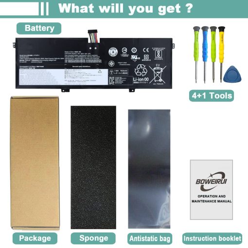 BOWEIRUI L17C4PH1 Bateria de reemplazo para Lenovo Yoga 7 Pro Pro-13IKB C930 C930-13 C930-13IK C930-13IKB C930-131KB C930-13IKB 81C4 Series 5B10Q82425/6/7 928QA225H L17M4PH1 L17M4PH2 L17L4PH2 - Imagen 7