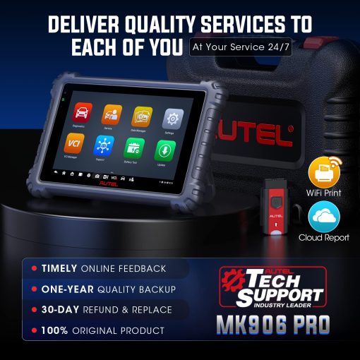 Escaner Autel MaxiCOM MK906 Pro: Actualizacion 2024 de Android 10 de MS906 PRO, Codificacion Avanzada de ECU 36+ Servicios, 3000+ Bidireccionales, Auto Scan 2.0 Actualizacion de MK908S MS906BT MK906BT Trabaja con MV105S/BT506 - Imagen 9