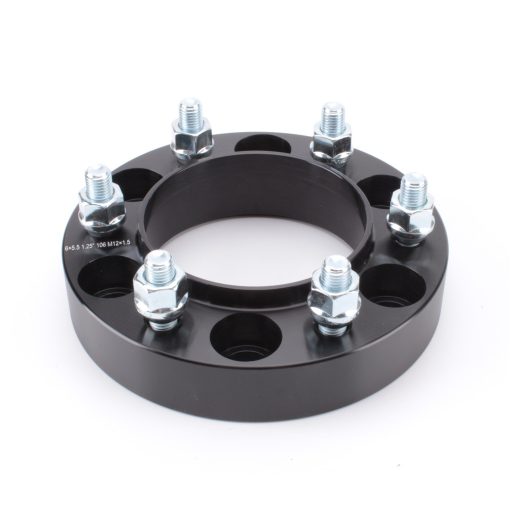 ZY WHEEL 4pcs 1.25" Separadores de Rueda Centrados en el Cubo 6x5.5 a 6x5.5 106mm 12X1.5 Negro Compatibles para Toyota Tacoma 4runner FJ Cruiser Land Cruiser Sequoia Lexus GX470 GX460 HL450 - Imagen 2