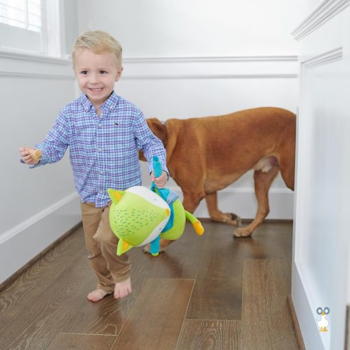 Muneco de peluche suave para bebe GooseWaddle Luxury, material ultra reconfortante para bebes y ninos pequenos, patas delgadas y orejas faciles de agarrar para un juego seguro, lavable a maquina 100% poliester (Zorro) - Imagen 6