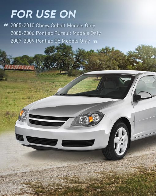 Ensamblaje de faros Nilight para Chevy Cobalt 2005-2010 Pontiac Pickup 2005-2009 Faro de Repuesto Negro con Reflector ambar Lado del Conductor y del Pasajero, Garantia de 2 Años - Imagen 8