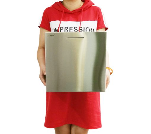 Hucha de Acero Inoxidable LUSEN, Caja Fuerte para Ahorro de Dinero para Ninos, Solo se Puede Depositar, No se Puede Sacar (12inX12inX12in)