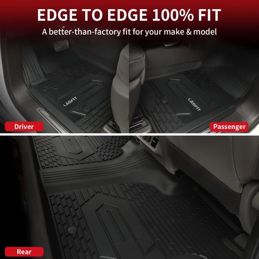 Tapetes LASFIT para Chevy Silverado/GMC Sierra 1500 2019-2024 Cabina Doble, Chevrolet Silverado/Sierra 2500 HD/3500 HD 2020-2024 Cabina Doble, Fila Trasera con Almacenamiento de Fabrica Alfombrado - Imagen 5