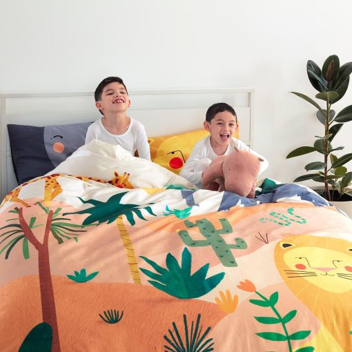Juego de Ropa de Cama Savanna de Rookie Humans, Set de Funda Nordica y Funda de Almohada Tematica de la Sabana para Niños y Niñas (Twin) - Imagen 5