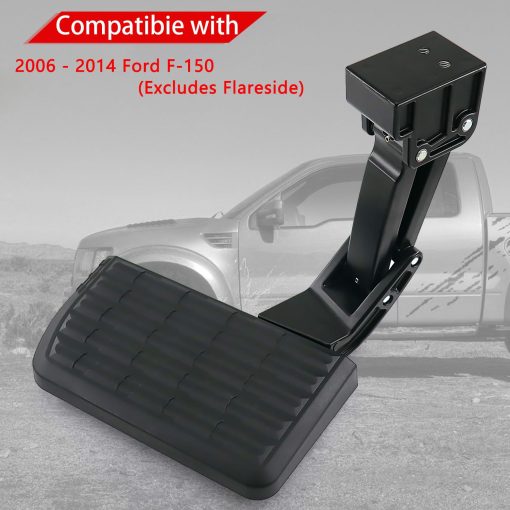 Paso de Cama Trasera Compatible con Ford F150 2006 2007 2008 2009 2010 2011 2012 2013 2014 Peldano de la Cola del Parachoques Retractil Plegable Paso de la Cola del Camion 75302-01A - Imagen 2