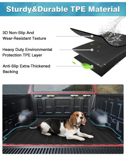 Mixsuper Liner Pickup Truck Bed Mat Compatible con 2007-2021 Toyota Tundra 5.5ft Bed - Imagen 4