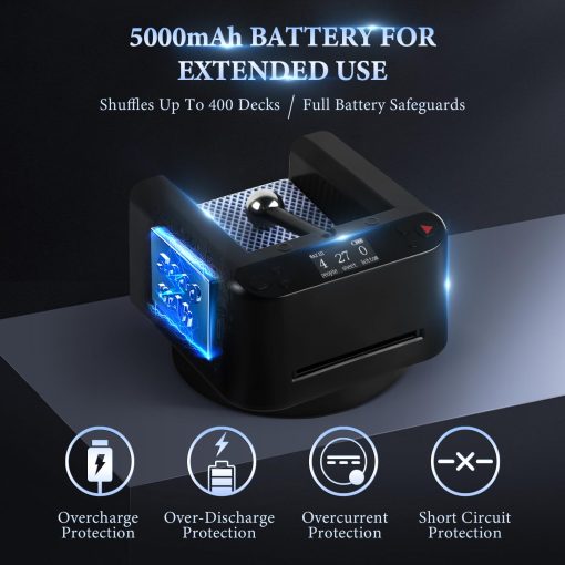 Repartidor Automatico de Cartas CARDSPIN, Rotacion de 360?, Maquina Automatica de Repartidor de Cartas de Poker Rapido, Preciso y Estable, Distribuidor de Cartas para 1-8 Jugadores, Accesorio para Juegos de Mesa Texas Holdem Blackjack - Imagen 2