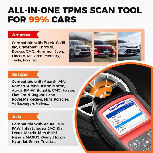 Herramienta de Reaprendizaje de TPMS Autel MaxiTPMS TS508WF: Actualizado de TS508 2024, TS501, TS408 con Activacion/Reaprendizaje de Todos los Sensores con WiFi, Programa de Sensores MX (315/433MHz), Restablecimiento/Diagnostico de TPMS, Leer/Borrar Codigos - Imagen 8