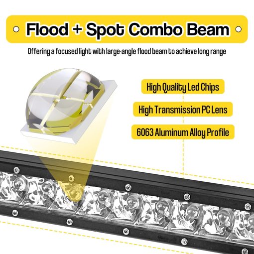 Barra de luz LED WeiSen de 32" 150W con soportes de montaje ocultos para parrilla delantera compatibles con Toyota Tacoma 2016-2023 - Imagen 3