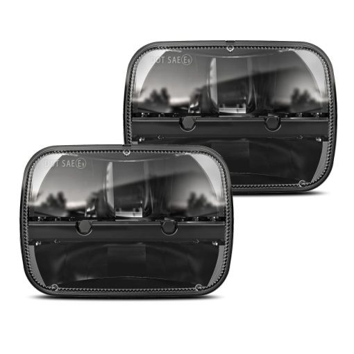 Par de Faros LED Rectangulares 5x7/6x7 Pulgadas de Alto y Bajo Haz Compatible con Jeep Wrangler YJ Cherokee XJ Kenworth T300 1997-2010 Reemplazo H6054 H5054 H6054LL 69822 6052 6053