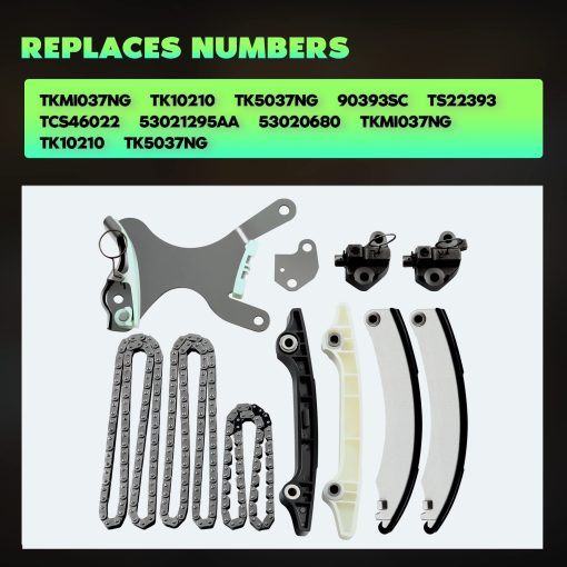 Kit de Cadena de Tiempo SCITOO para Dodge Dakota Durango Nitro Ram 1500 Jeep Commander 3.7L 2004-2010 TKMI037NG TK10210 - Imagen 4