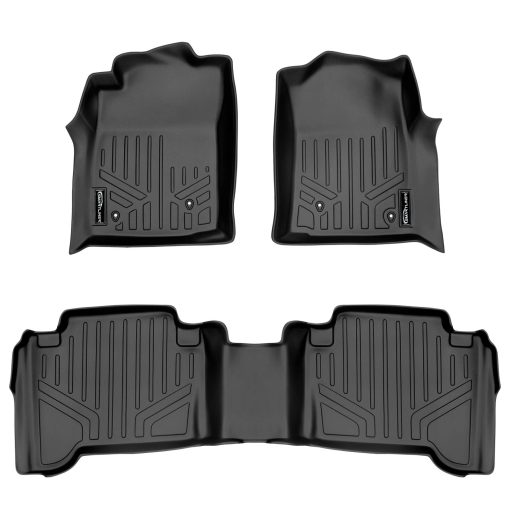 Juego de Tapetes para Piso SMARTLINER a la Medida de 2 Filas en Negro para Toyota Tacoma Double Cab 2005-2011 (Sin Manuales)