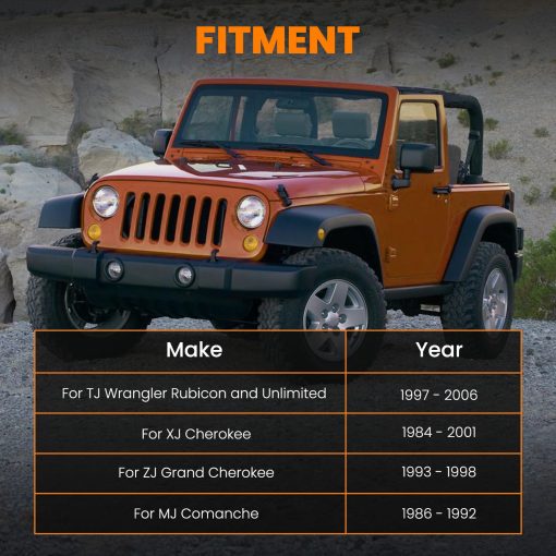 Bracket de Soporte de Brazo de Control Inferior Delantero maXpeedingrods, Soporte Lateral de Eje, para Jeep TJ Wrangler, Rubicon y Unlimited 1997-2006, para XJ Cherokee 1984-2001, para ZJ Grand Cherokee MJ Comanche 1986-1992 - Imagen 2