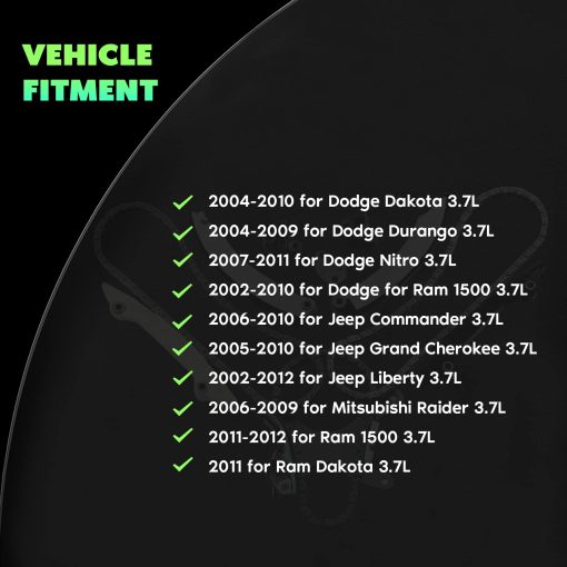 Kit de Cadena de Tiempo SCITOO para Dodge Dakota Durango Nitro Ram 1500 Jeep Commander 3.7L 2004-2010 TKMI037NG TK10210 - Imagen 3