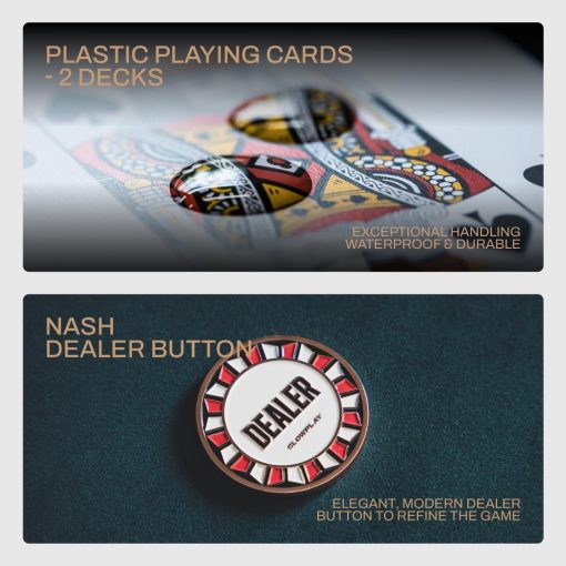 Set de fichas de poker de arcilla SLOWPLAY Nash 14g para Texas Hold'em, 500 PCS [Fichas en blanco] - Imagen 5