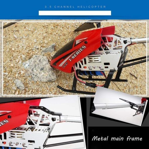 Helicoptero Grande SREJNGL de 75CM Modelo RC para Principiantes Juguete para Ninos 3.5CH Estructura de Aleacion Cuerpo Anti-Caida Luces LED Control Remoto Electrico Avion para Ninos Adultos Regalos (2 Baterias) - Imagen 6